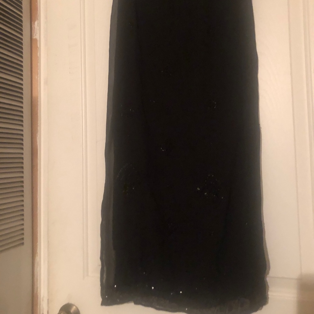 Sheer maxi skirt with beading